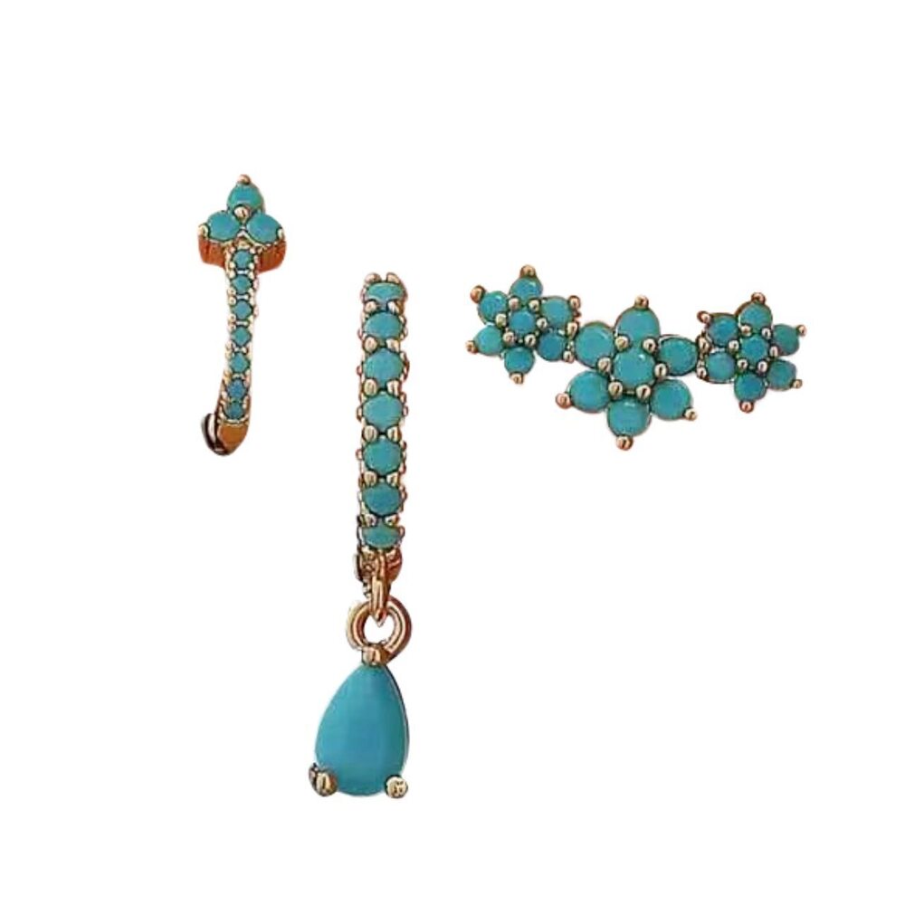 Minimal U-dip earrings with hollowed lower half. - Picture 3 of 5